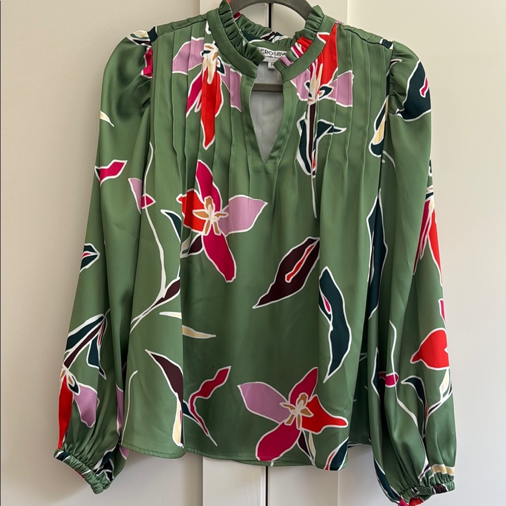 Crosby Floral Green Blouse
